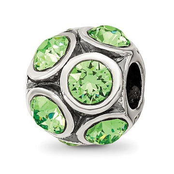 Sterling Silver August Crystal Reflections Bead REF-12211